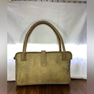 Genuine handcrafted leather purse with buckle